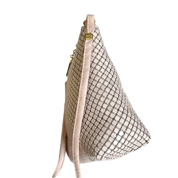 WHITING & DAVIS International Vintage Y2K Mini Crossbody Bag Mesh Blush Pink - Picture 8 of 14